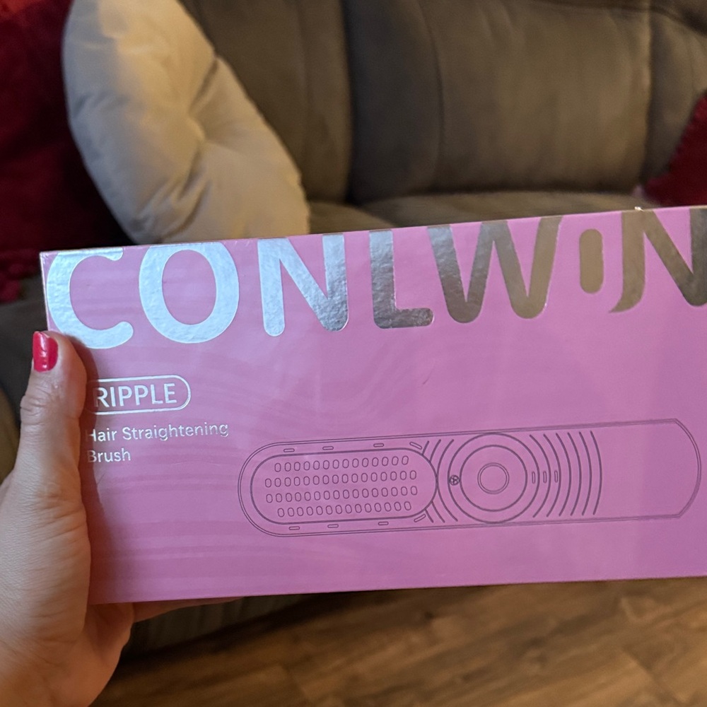 Pink ✨ Brand New Cordless Hair Straightener Brush ✨